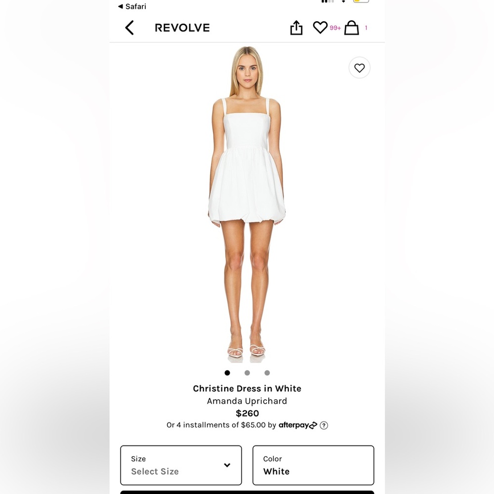 Amanda Uprichard Christine Dress in white